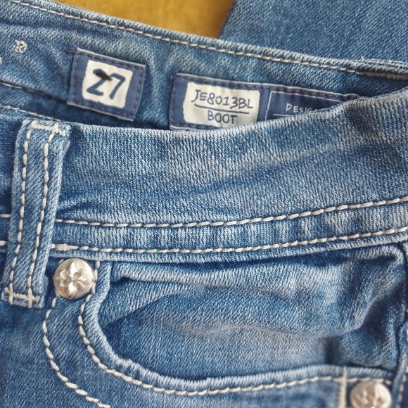 Miss Me Thick Stitch Bootcut Jeans Size 27x33 - Picture 7 of 16